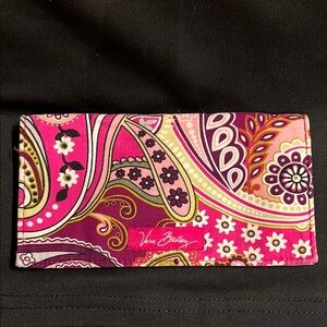 Vera Bradley Pink and Purple Paisley Checkbook holder